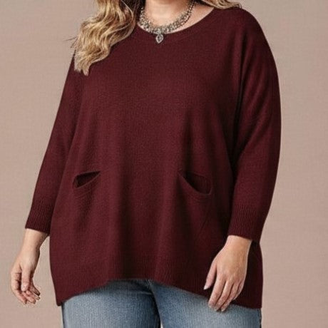 Maxi Maglia effetto Lana Cherry