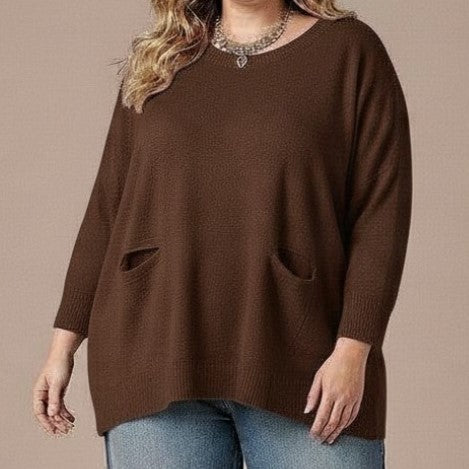 Maxi Maglia effetto Lana Camelia