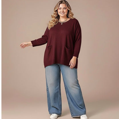 Maxi Maglia effetto Lana Cherry