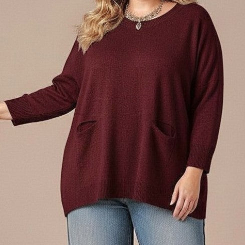 Maxi Maglia effetto Lana Cherry