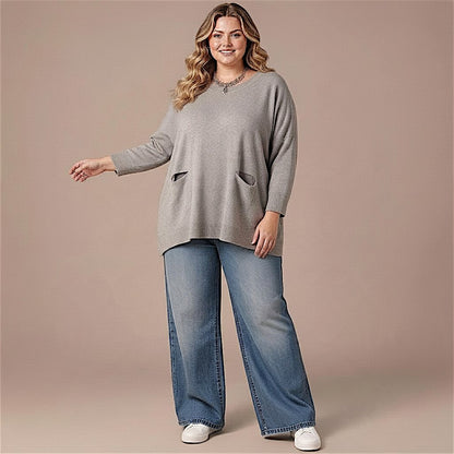 Maxi Maglia effetto Lana Chiara