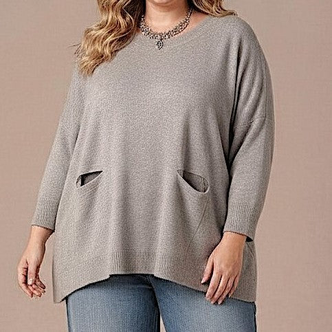 Maxi Maglia effetto Lana Chiara