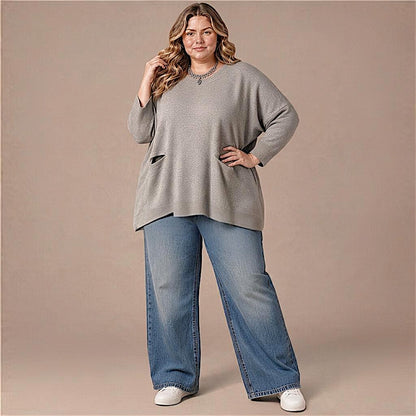 Maxi Maglia effetto Lana Chiara