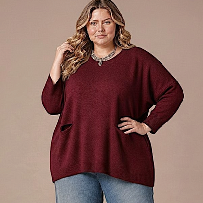 Maxi Maglia effetto Lana Cherry