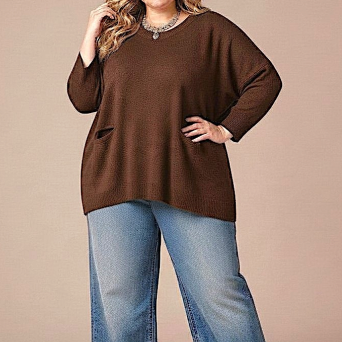 Maxi Maglia effetto Lana Camelia