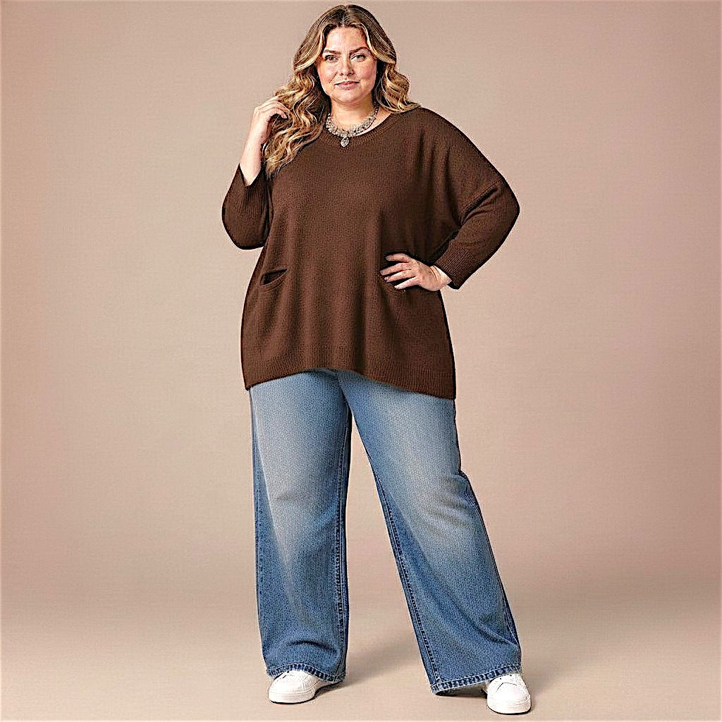 Maxi Maglia effetto Lana Camelia