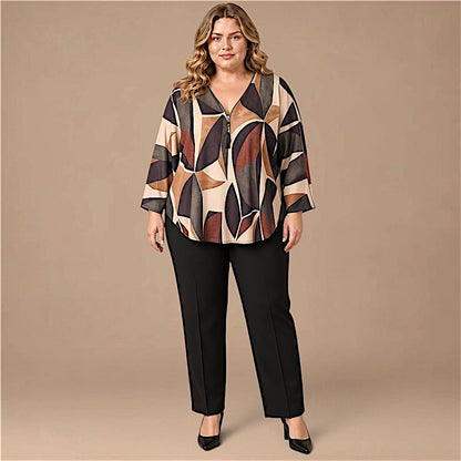Maxi Maglia in Crepe Con Zip Mina
