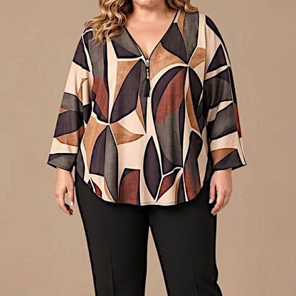 Maxi Maglia in Crepe Con Zip Mina