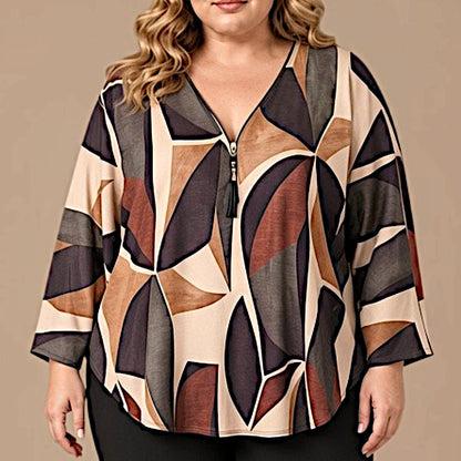 Maxi Maglia in Crepe Con Zip Mina