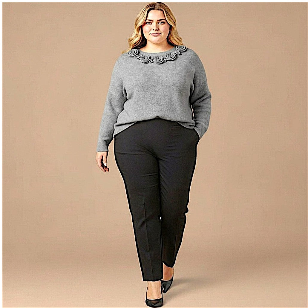 Maxi Maglia Effetto Lana Novella