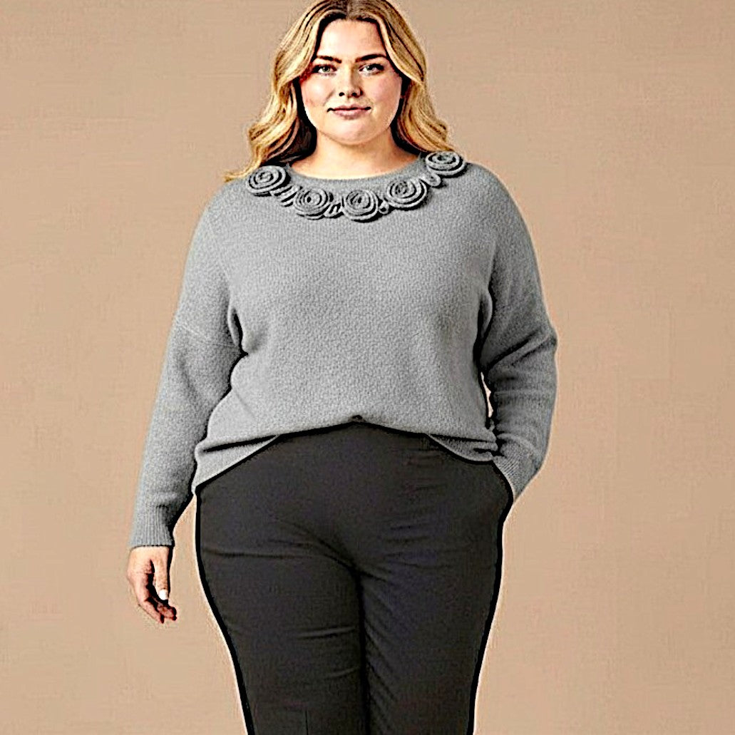 Maxi Maglia Effetto Lana Novella