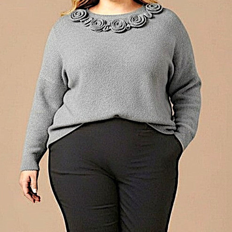 Maxi Maglia Effetto Lana Novella
