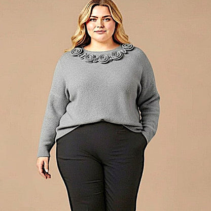 Maxi Maglia Effetto Lana Novella