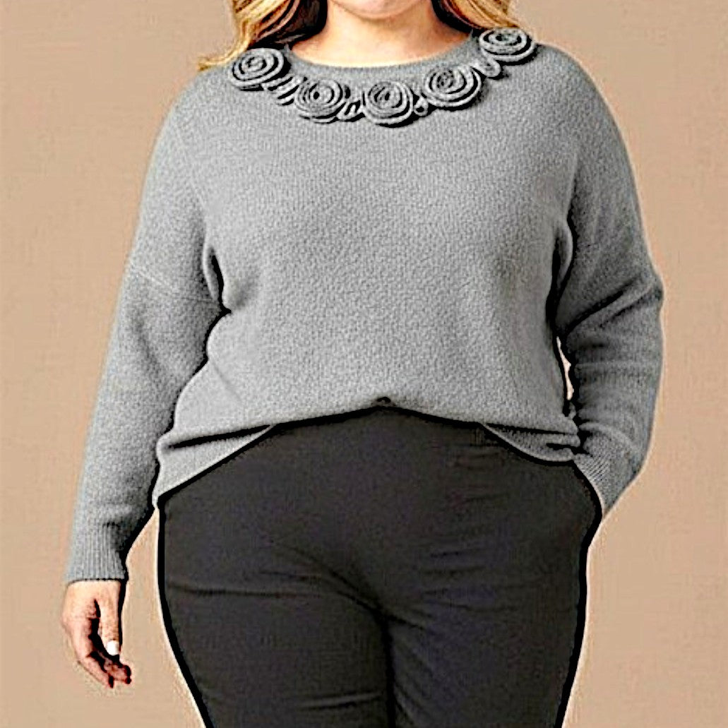 Maxi Maglia Effetto Lana Novella