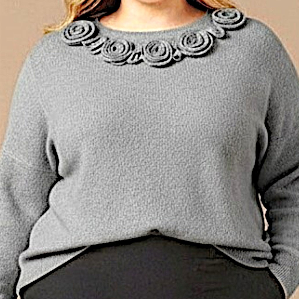 Maxi Maglia Effetto Lana Novella