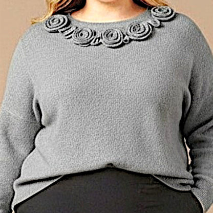 Maxi Maglia Effetto Lana Novella