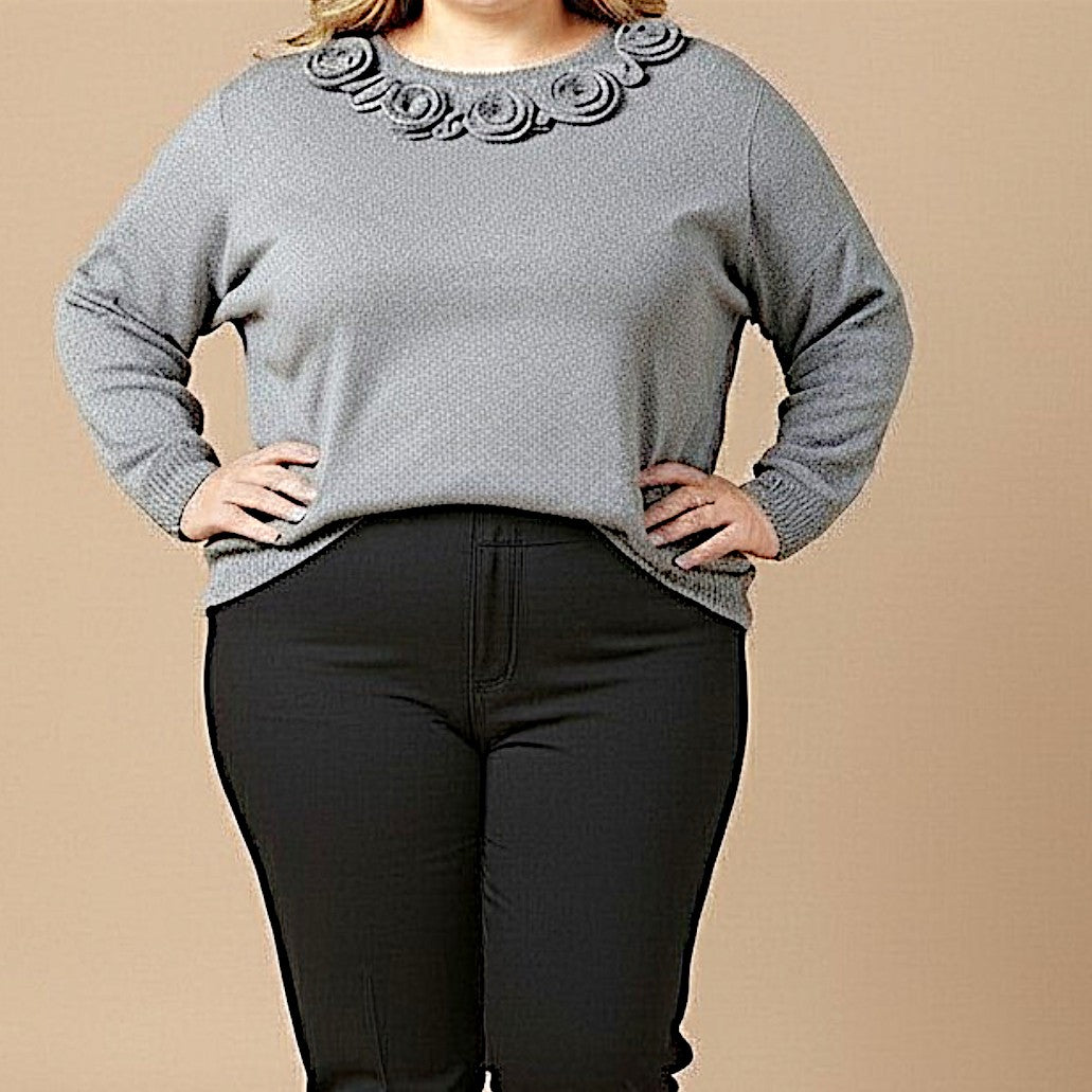 Maxi Maglia Effetto Lana Novella