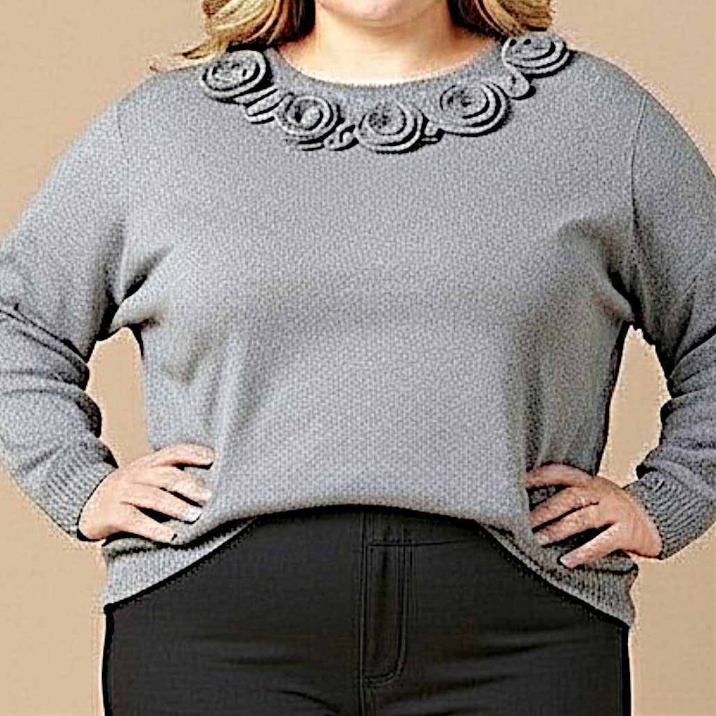 Maxi Maglia Effetto Lana Novella
