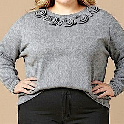 Maxi Maglia Effetto Lana Novella