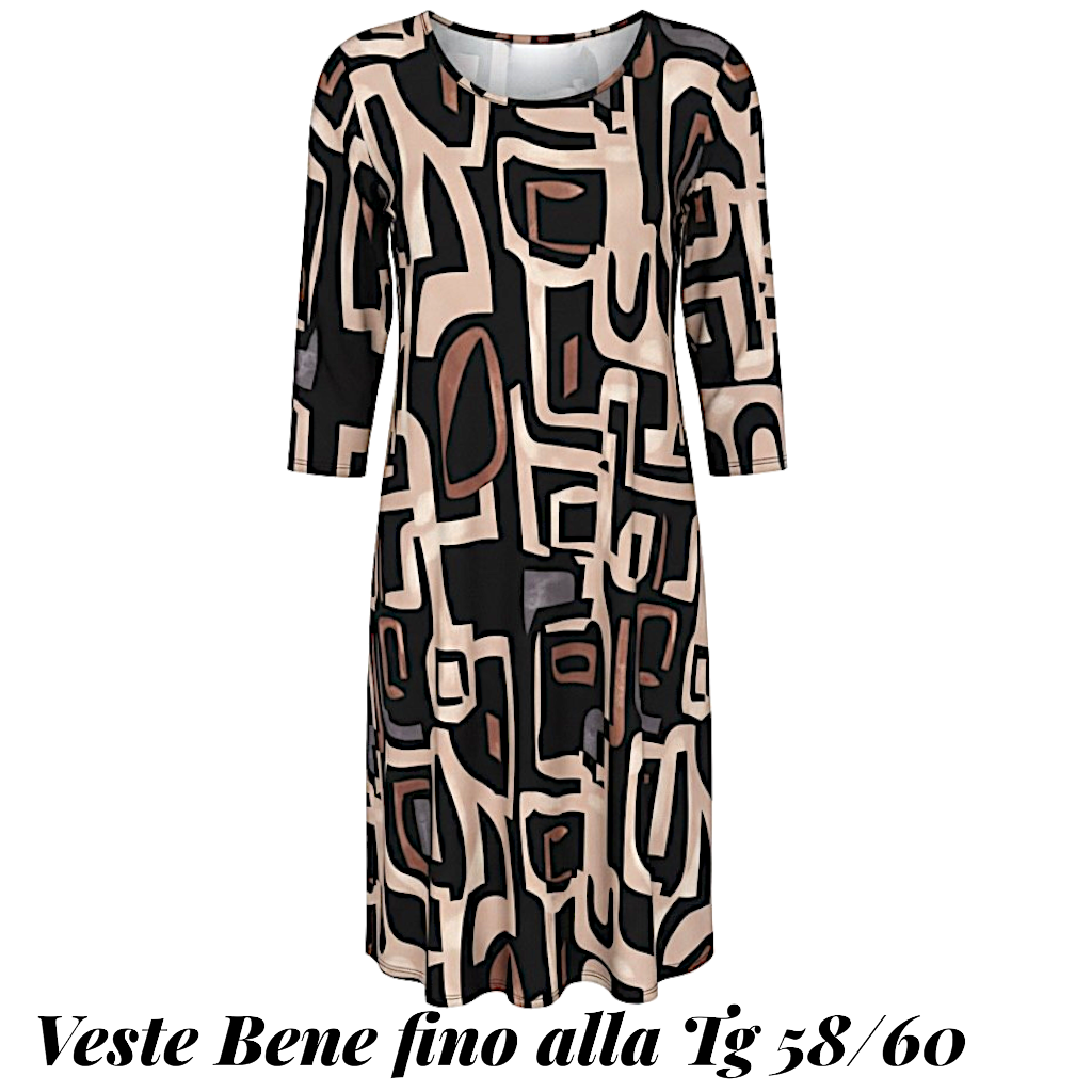 Maxi Abito in Crepe Fantasia Gloria