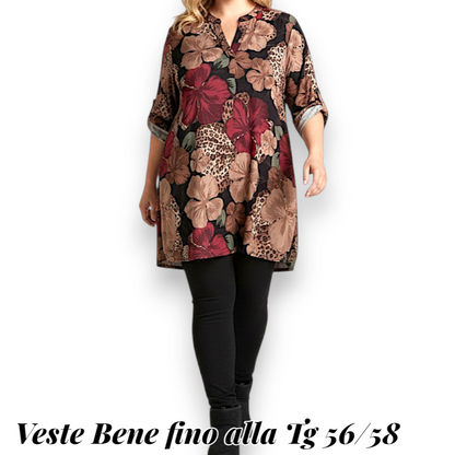 Maxi Maglia/Abito Fantasia Rosetta