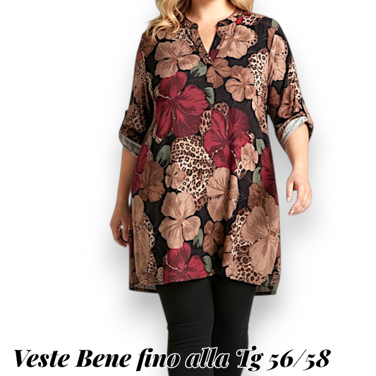 Maxi Maglia/Abito Fantasia Rosetta