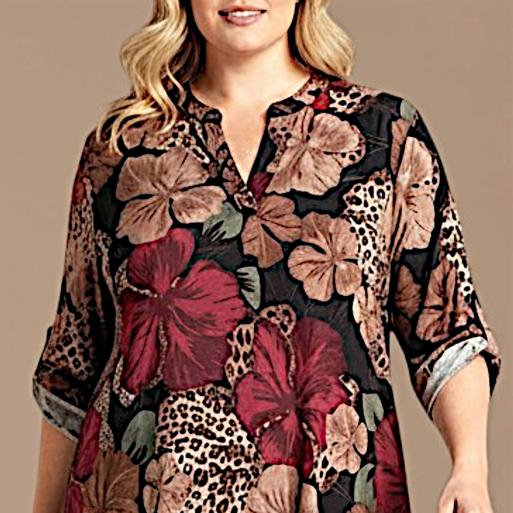 Maxi Maglia/Abito Fantasia Rosetta