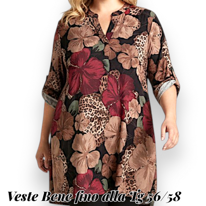 Maxi Maglia/Abito Fantasia Rosetta