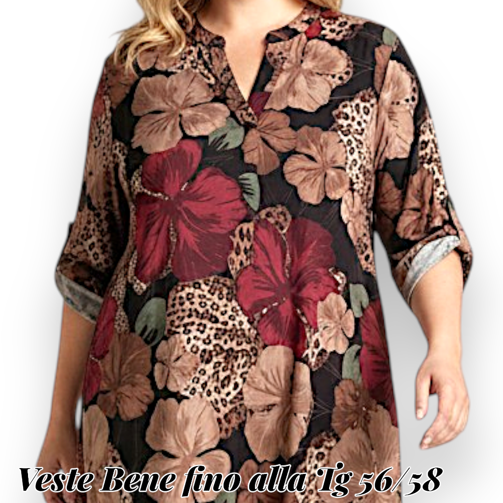 Maxi Maglia/Abito Fantasia Rosetta