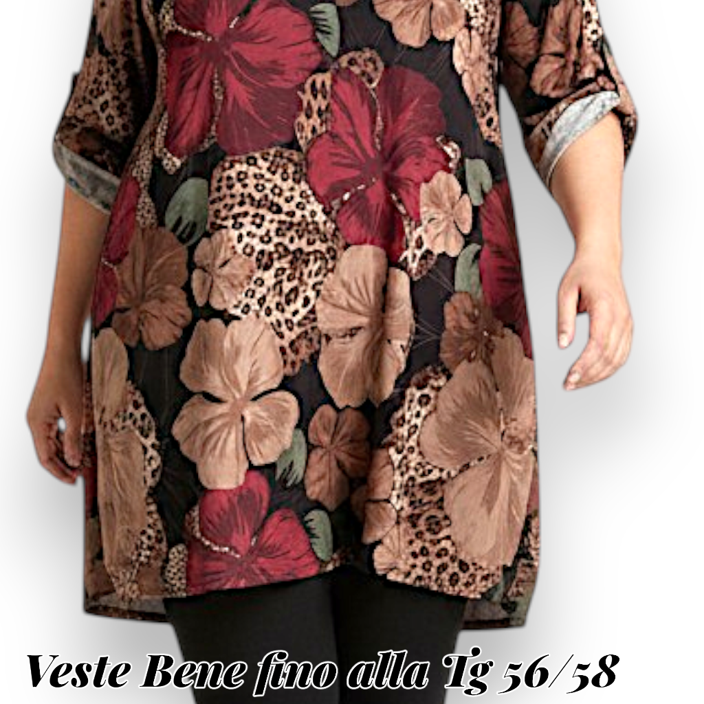 Maxi Maglia/Abito Fantasia Rosetta