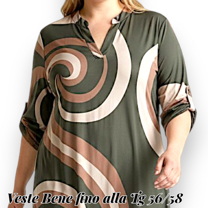 Maxi Maglia/Abito Fantasia Rinalda