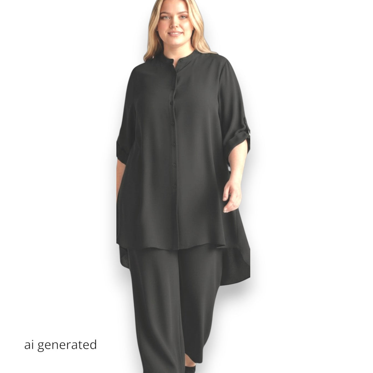 Maxi Camicia Collo Coreano Irina