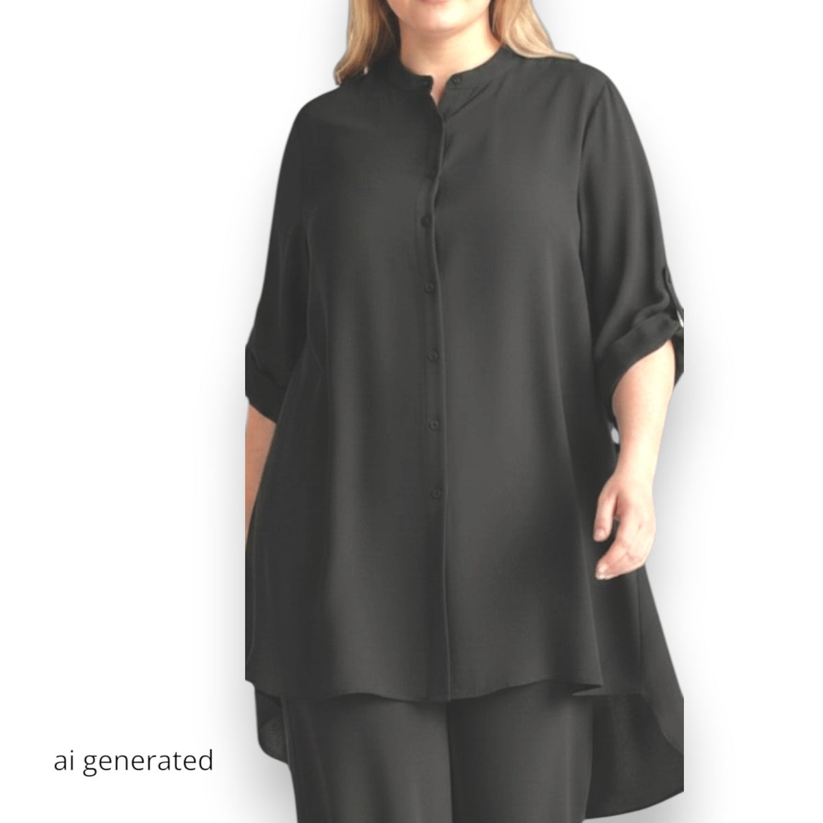 Maxi Camicia Collo Coreano Irina