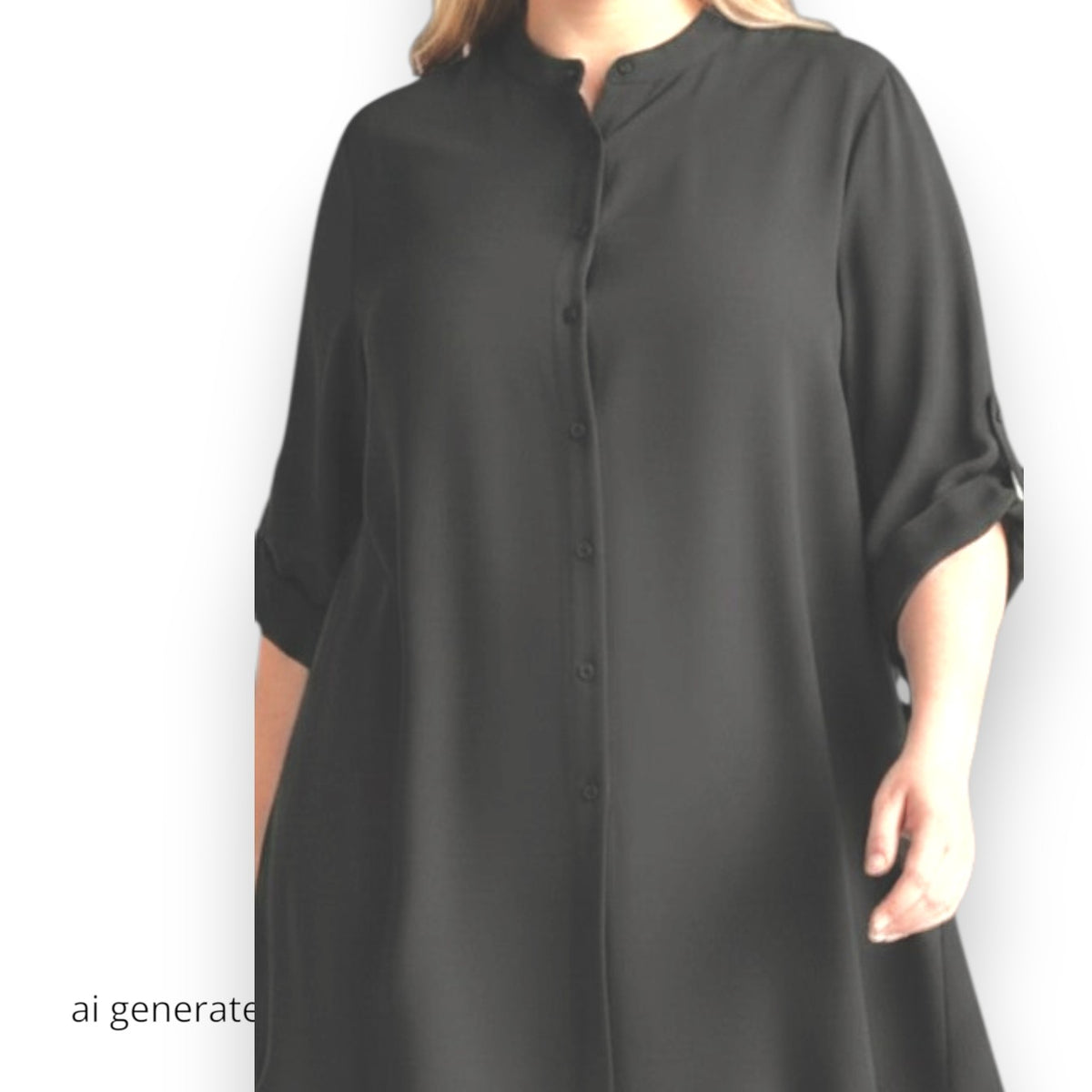 Maxi Camicia Collo Coreano Irina