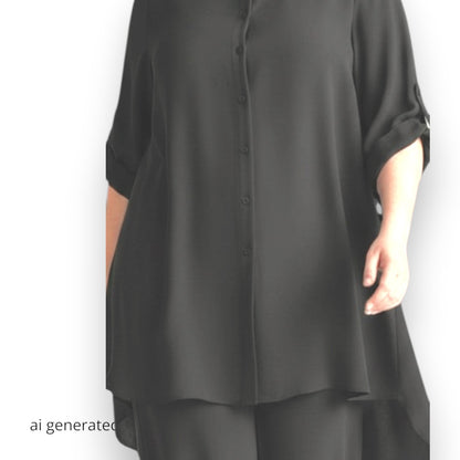 Maxi Camicia Collo Coreano Irina