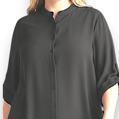 Maxi Camicia Collo Coreano Irina