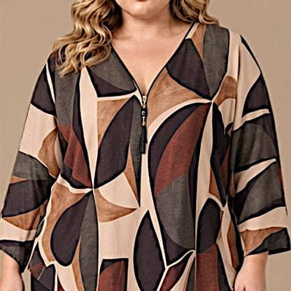 Maxi Maglia in Crepe Con Zip Moira