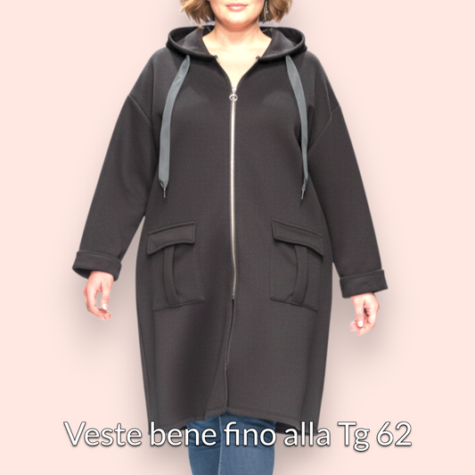 Maxi Felpa Taglie Forti  Made in Italy Creta