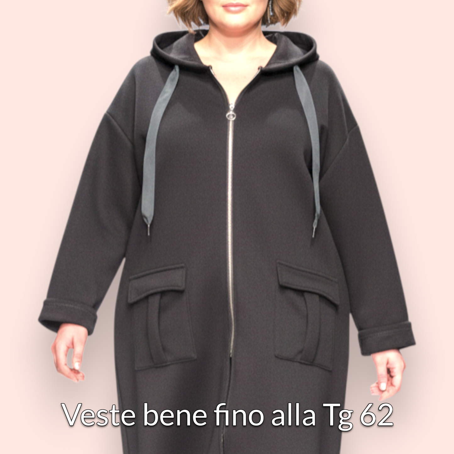 Maxi Felpa Taglie Forti  Made in Italy Creta