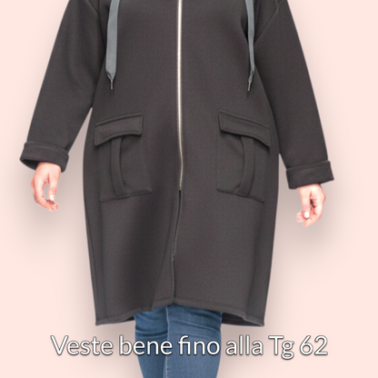 Maxi Felpa Taglie Forti  Made in Italy Creta