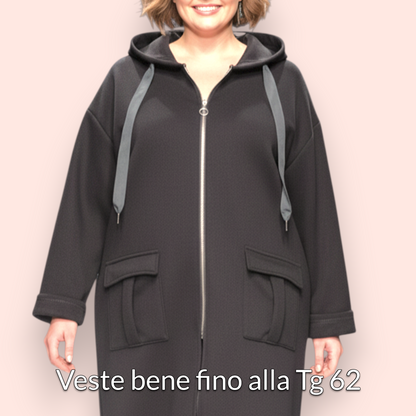 Maxi Felpa Taglie Forti  Made in Italy Creta