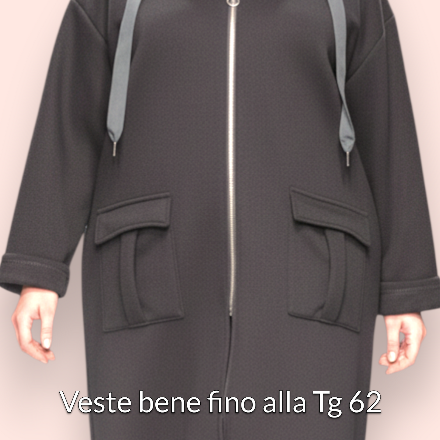 Maxi Felpa Taglie Forti  Made in Italy Creta