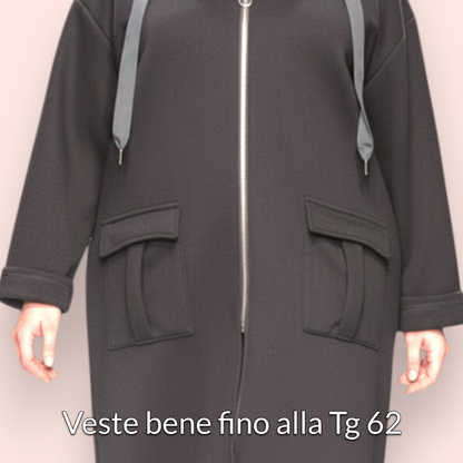 Maxi Felpa Taglie Forti  Made in Italy Creta