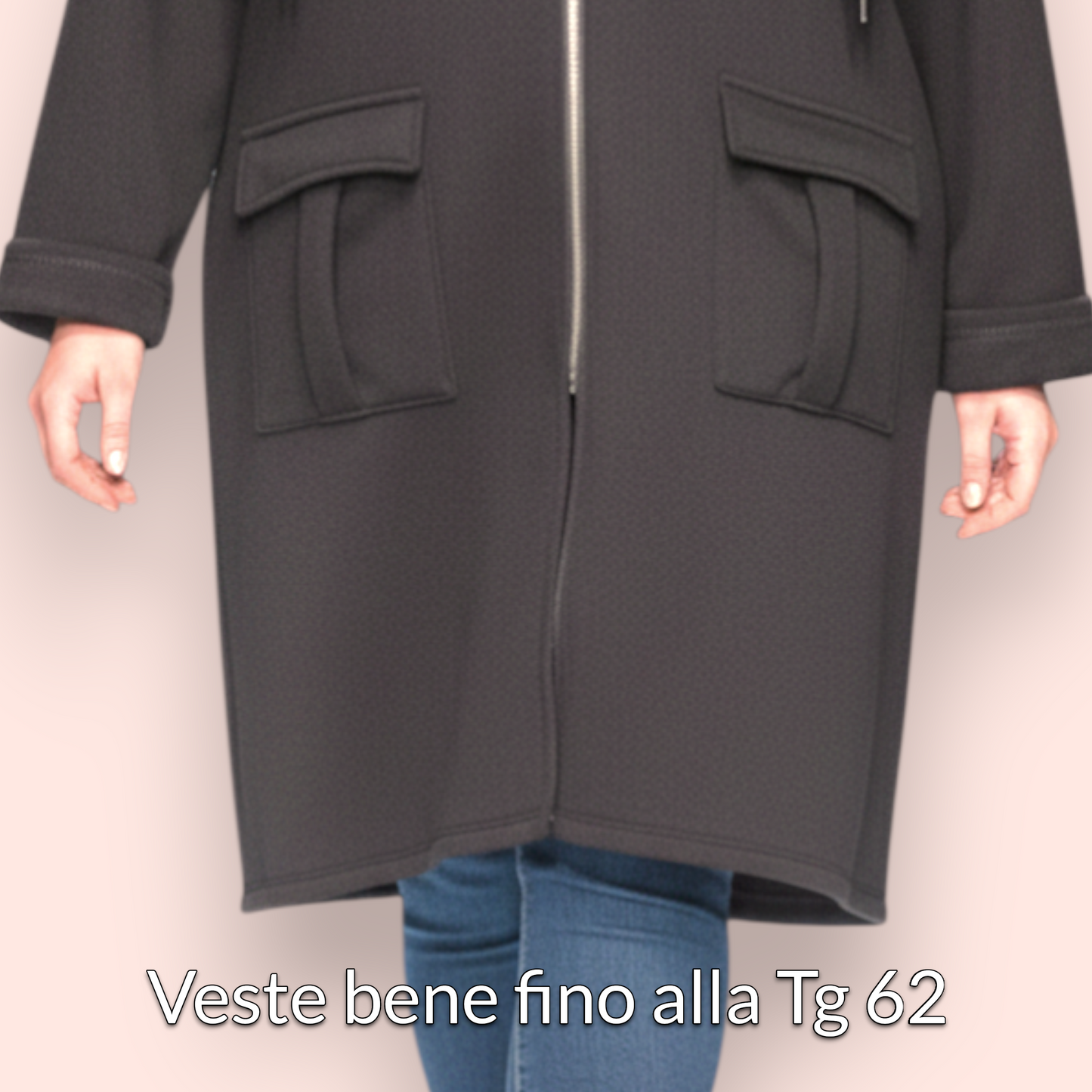 Maxi Felpa Taglie Forti  Made in Italy Creta