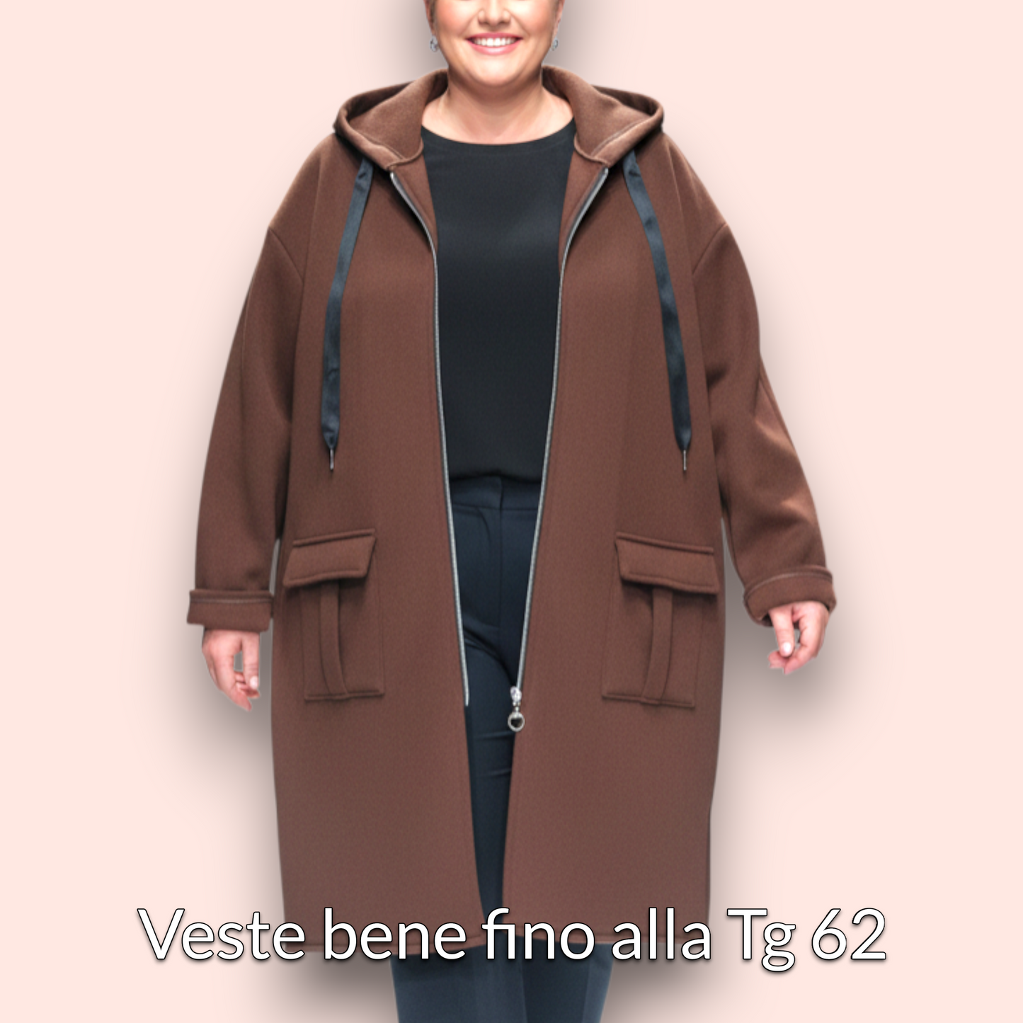 Maxi Felpa Taglie Forti  Made in Italy Constance