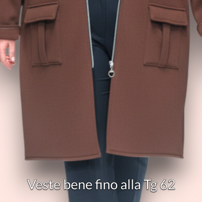 Maxi Felpa Taglie Forti  Made in Italy Constance