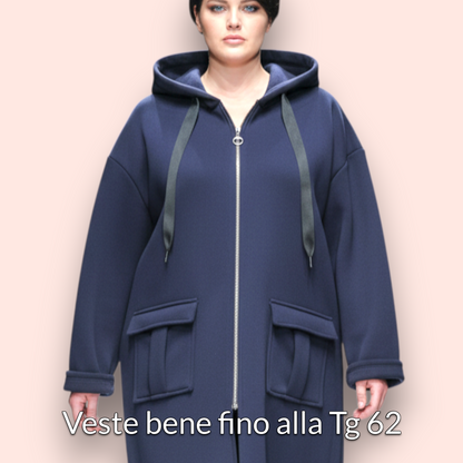 Maxi Felpa Taglie Forti  Made in Italy Candy
