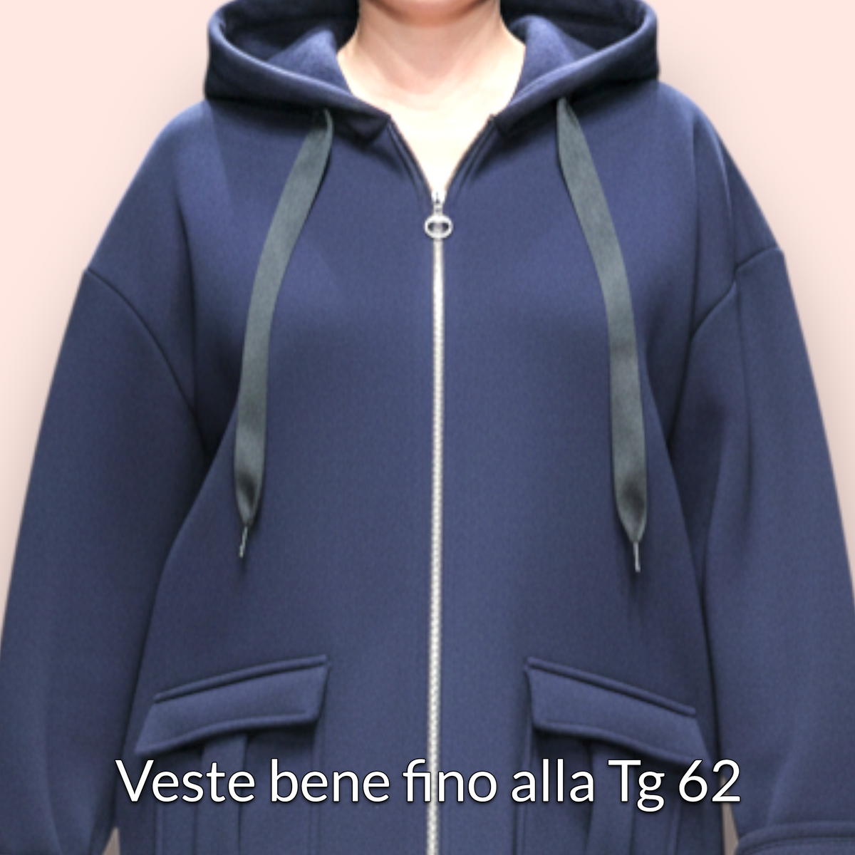 Maxi Felpa Taglie Forti  Made in Italy Candy
