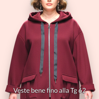 Maxi Felpa Taglie Forti  Made in Italy Colette