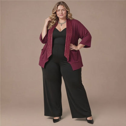 Maxi Spolverino in Georgette e Pajettes Igina